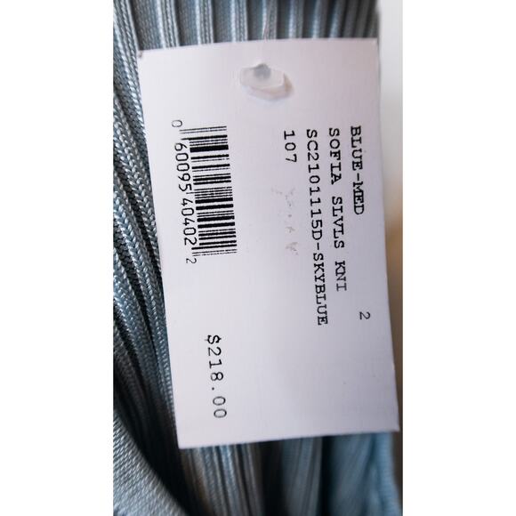 SIGNIFICANT OTHER Sofia Knit Cut-Out Back Midi Dress in Sky Blue NWT US 2 $218 - Picture 10 of 12